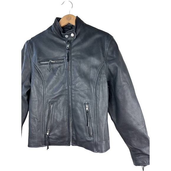 Wilsons Leather Open Road Moto Thinsulate Liner Biker Jacket Black Small Medium - Picture 6 of 9